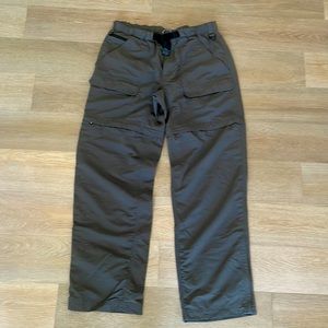 Large Tall gray North Face convertible long pants
